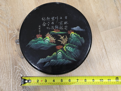 Vintage Asian Lacquerware Vanity Desk Set Hand Painted Japan Tray Decor - 第 9/23 張圖片