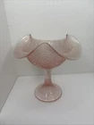 Fenton Velva Rose Iridescent Glass Persian Medallion Compote 75Th Anniversary