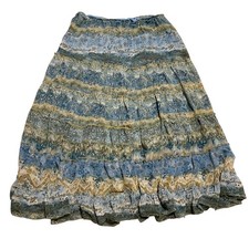 Vtg Y2k MAXI Skirt Women M Boho Fairy Floral coquette Cottage Whimsical Prairie