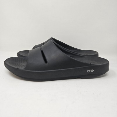 Oofos Ooah Mens 11 Womens 13 44 Black Slides Sandal Comfort 
