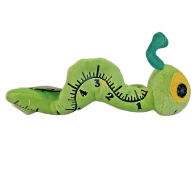 Inch Worm Cool Bug Plush Stuffy Bean Bag Green 6'' Ruler Exclusive Eckerd InkWorm