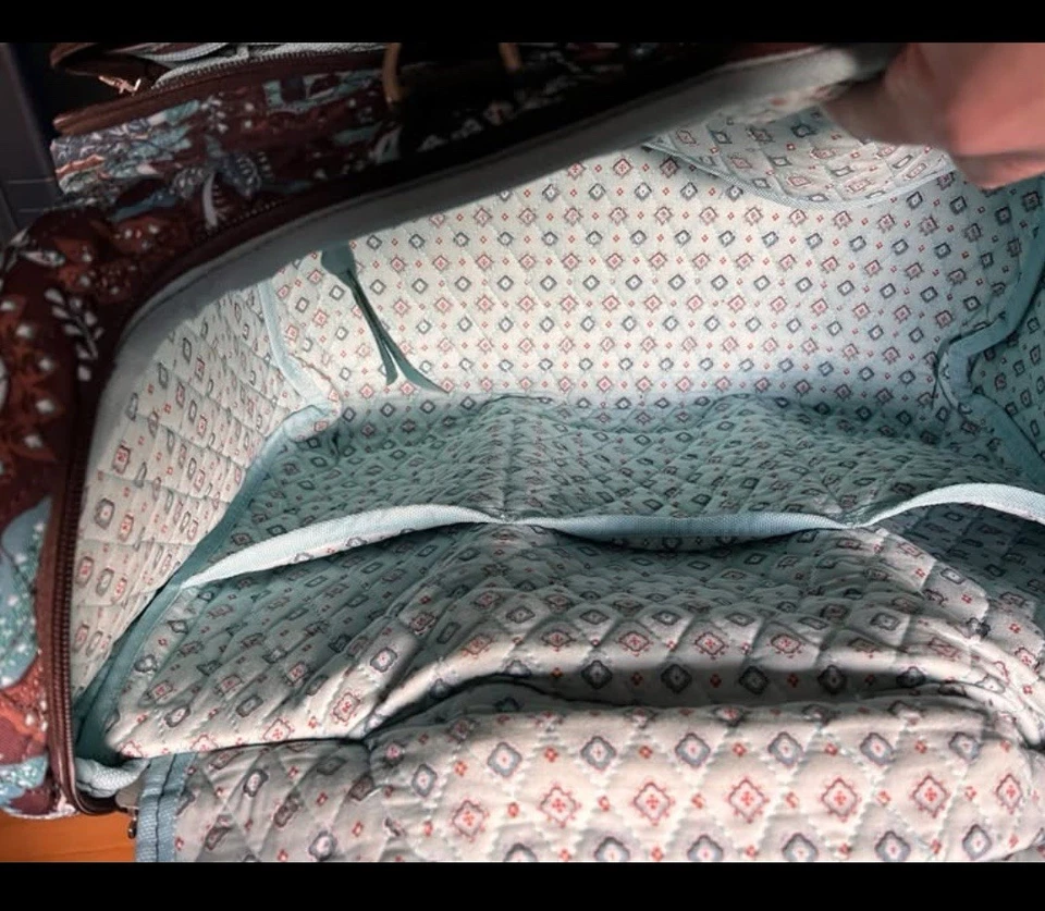 Vera Bradley Java Blue Paisley Rolling Suitcase Travel Luggage - Image 3 of 4