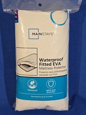 New Sealed Mainstays Waterproof Fitted EVA King Mattress Protector 78"x80"x12"