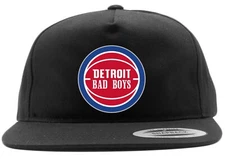Black Isiah Thomas Detroit Pistons The Bad Boys Snapback Hat