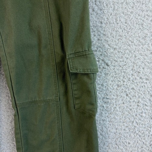 John Galt Pants Women One Size Green Kim Cargo Adjustable Waist Low Rise Relaxed - Picture 10 of 11