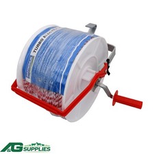 3:1 Geared Reel & 3.2mmX500M Turbo Electric Fence Poly Wire Rope 3 SS & 3 Copper
