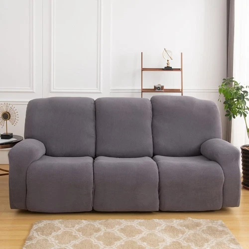 Elastischer Relaxsessel 3-Sitzer Sofa Bezug Jacquard Relaxsessel Schonbezüge - Bild 4 von 29