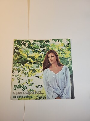 RARE Milva E Per Colpa Tua VA Bene Ballero 45rpm Italy Press 1972