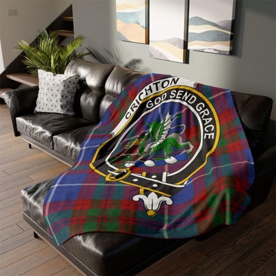 Crichton Clan Crest Scottish Tartan Blanket