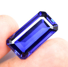 Flawless 17.10Ct Natural Blue Ceylon Sapphire AGL Certified Emerald Cut Gemstone