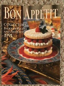 Rare Vintage Bon Appetit Magazine 1991 Collectors Index Of Recipes And Articles Ebay