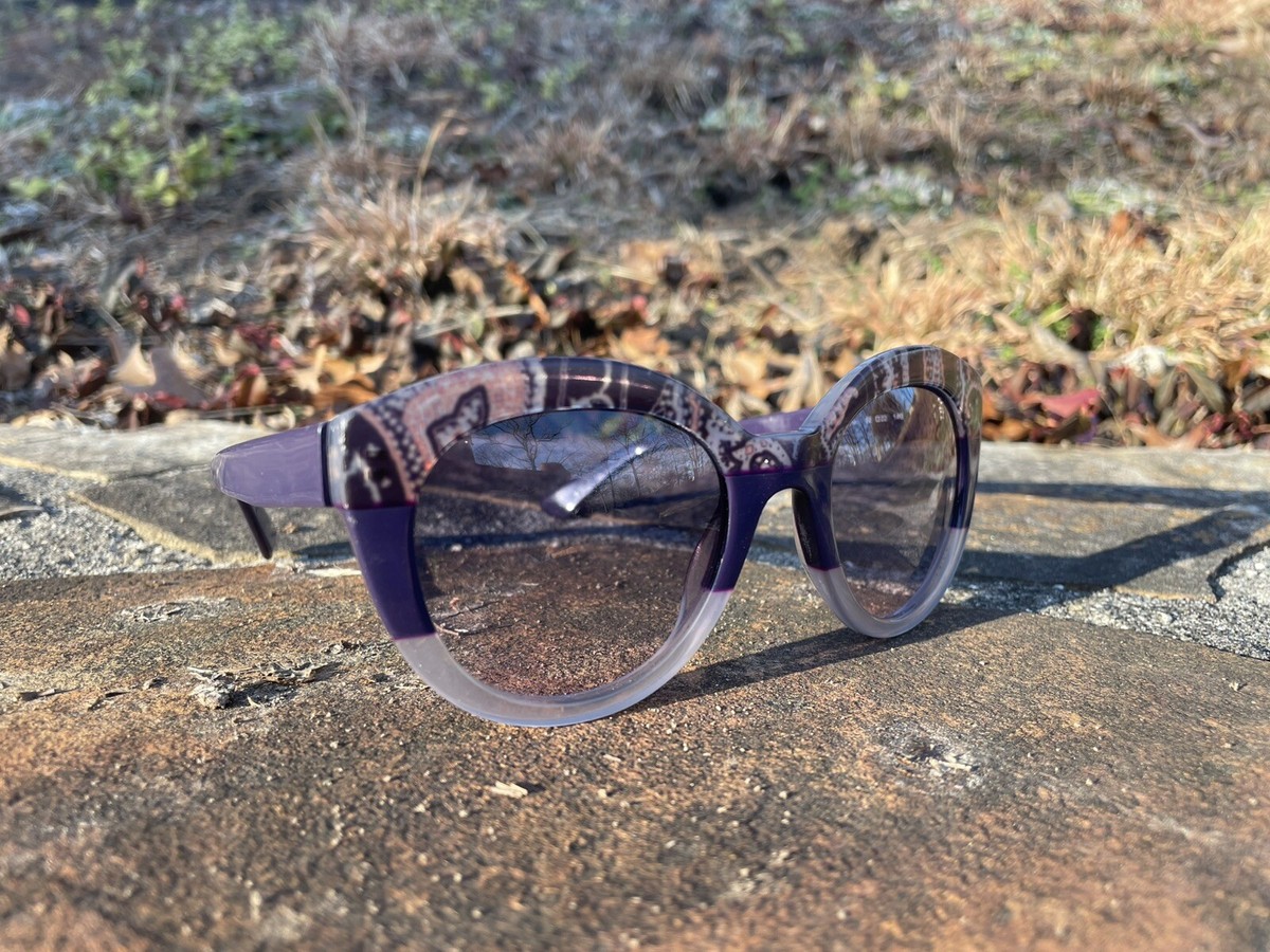 Etro Paisley Italian Sunglasses 52MM Violet Purple | eBay