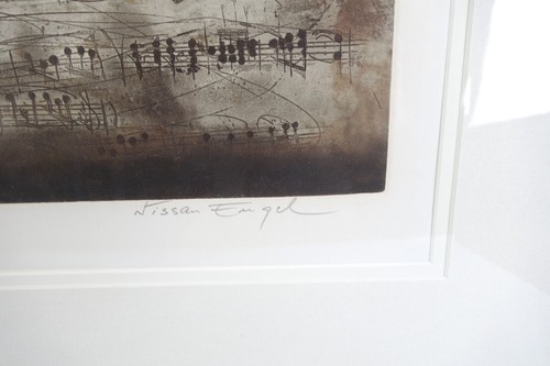 Vintage Nissan Engel Large Abstract Modern Art Etching Piano Signed Numbered - Picture 2 of 6