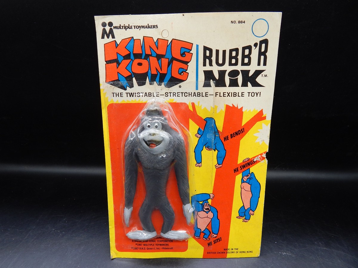 1967 vintage KING KONG Multiple Toymakers Rubb'r Nik rubber