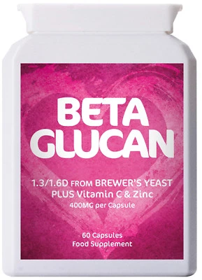 TREASURE YOUR HEALTH Beta Glucan 1,3 1,6-D Capsules 60 x 400mg - Natural ✅ Highly Bioactive ✅ GMP ✅