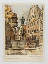 St. Georgs-Brunnen Rothenburg ob der Tauber by Heiner Krasser Postcard Unposted