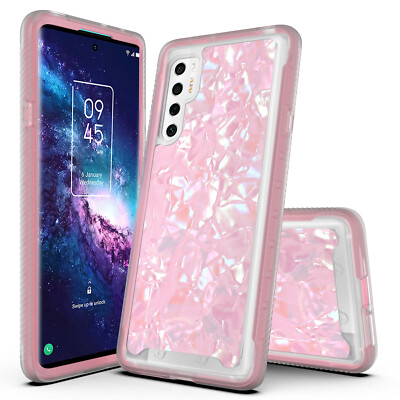 For TCL 20 Pro 5G Hybrid Graphic Design Pattern Hard Back Panel Case
