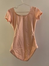 Capezio Girls Pink Short Sleeve Leotard Size CH M