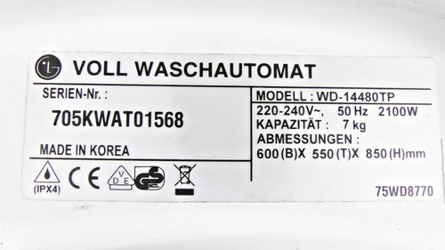 LG WD-14480TP Waschmaschine Tür Schloss Verriegelung