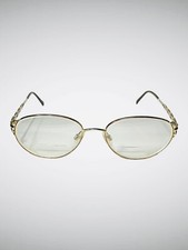 Vintage Tura Gold Round Eyeglasses Frames MOD. 776 TOR 53-17 Made In Japan