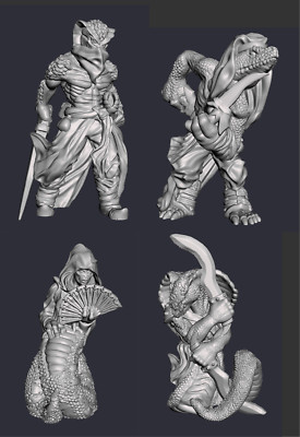 Snakefolk Empire of Scorching Sands EC3D 28mm 32mm