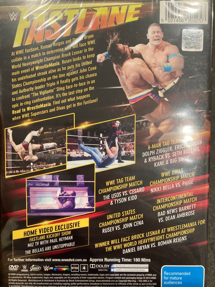 WWE Fastlane 2015 NEW region DVD (pro wrestling Roman Reigns v