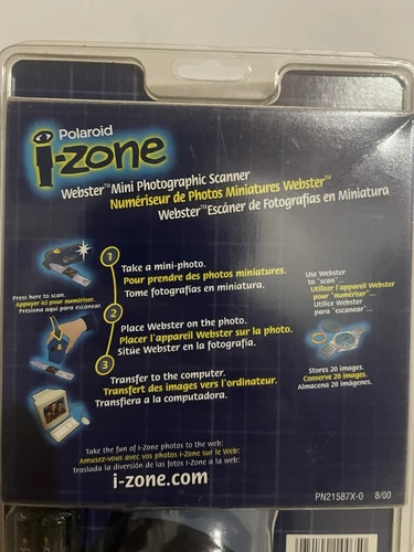 POLAROID I-ZONE WEBSTER MINI PHOTOGRAPHIC SCANNER New Sealed - Picture 3 of 3