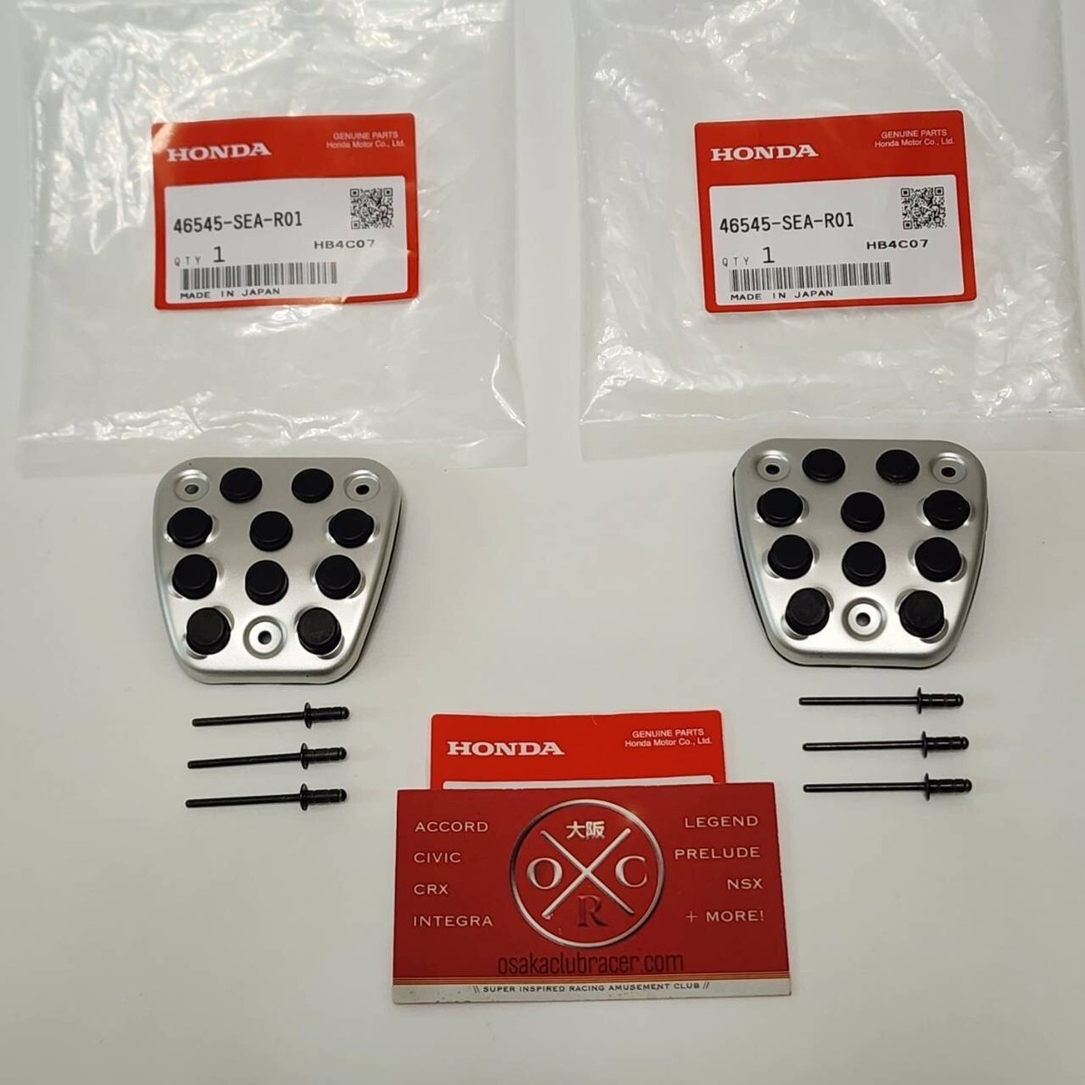 JDM Honda Accord Euro-r Cl7 Pedal Cover Set of 2 46545-sea