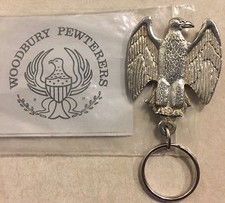 NEW 39. WOODBURY PEWTER EAGLE KEYRING KEYCHAIN