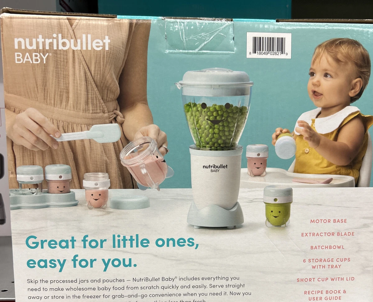 NEW Nutribullet Baby Baby Food Blender 16 Piece NBY10100 Blue/white