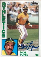 Davey Lopes Autographed 1984 Topps #669