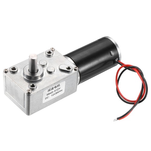 CHANCS Moteur Réversible à Engrenages 2RPM 12V DC - Arbre 8mm Pour Ventilateur, Instrument Beauté