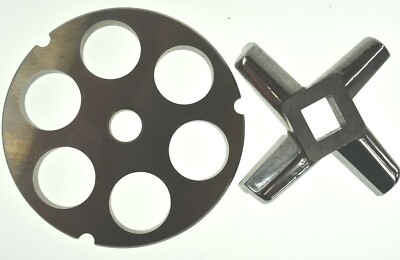 #32 x 1''  STAINLESS Meat Grinder Plate & Heavy Duty Knife for Hobart Biro