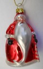 Nightmare Before Christmas Santa SANDY CLAWS Blown Glass Ornament Disney Store — photo 1