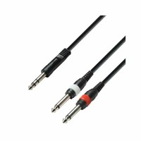 Adamhall Audiokabel Klinke Stereo Auf 2X 6,3Mm Klinke Mono 3M