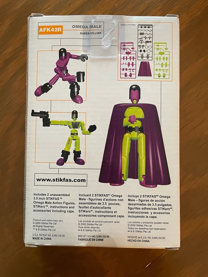 Figura de acción STIKFAS SUPER VILLAN G2 Gamma macho pistola PÚRPURA PUÑO DE HIERRO sellada Foto 2 de 2