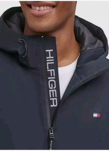 *NWT* Tommy Hilfiger Mens Softshell Performance Jacket (NAVY, LARGE) - Picture 2 of 4