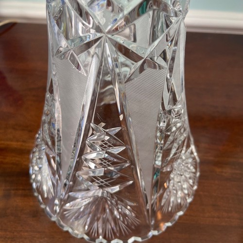World's Finest Imperlux Handcut Lead Crystal Vase 24% Pbo Made in Slovakia - Picture 23 of 24