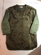 J Crew Madewell Rivet & Thread Satin Quilted Liner Military Jacket Size S