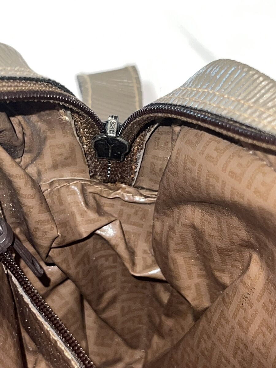 Rare Authentic 70s FENDI Zucchino Monogram Coated Canvas Rare Authentic 70s FENDI Zucchino Monogram Coated Canvas