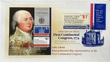 AMERICOVER 2024 5939 First Continental Congress John Adams Massachusetts Bay 
