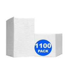 1100 Pack Cocktail Napkins Paper - Quality 3-Ply White Beverage Napkins - Res...