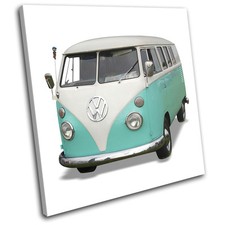 Camper Van Transportation SINGLE CANVAS WALL ART Picture Print VA