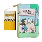 Loungefly Peanuts Snoopy and Lucy Kissing Booth Zip-Around Wallet
