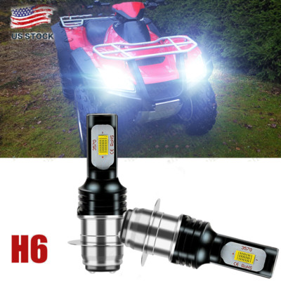 FOR Honda Rincon 650 680 2003-2015 2X H6 LED Headlight Light Bulbs 6000K