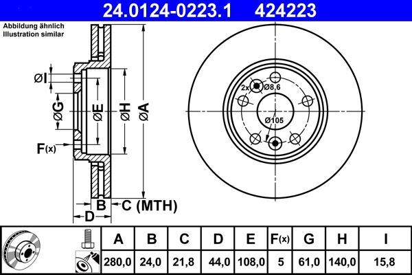 Disques de frein Renault Mégane II 2.0 dCi dci break train avant fonte - 2