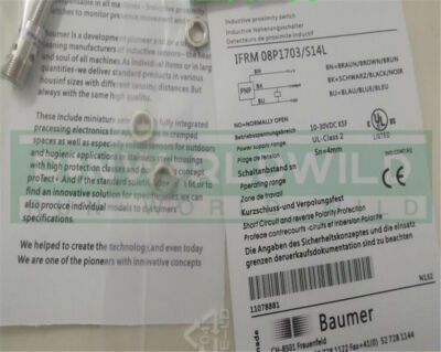 1PC NEW FOR BAUMER ELECTRIC IFRM 08P1703/S14L Proximity Sensor