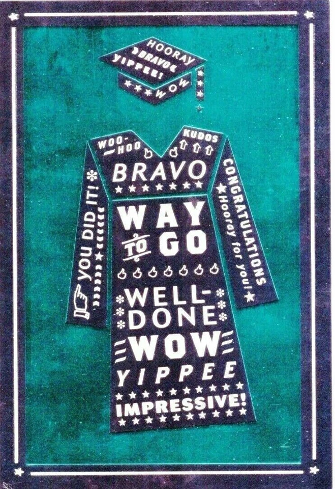 Shiny Congratulations Congrats  Graduate Graduation Wishes Greeting Card - Image 2 of 4