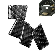 Real Carbon Fiber Interior Steering Wheel Trim Cover Fits 99-06 Golf 4 GTI MK4