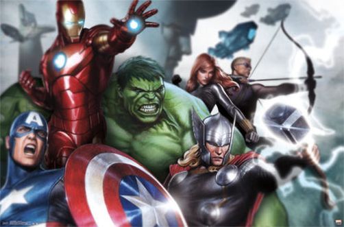 AVENGERS ASSEMBLE POSTER - 22x34 MARVEL COMICS IRON MAN HULK THOR